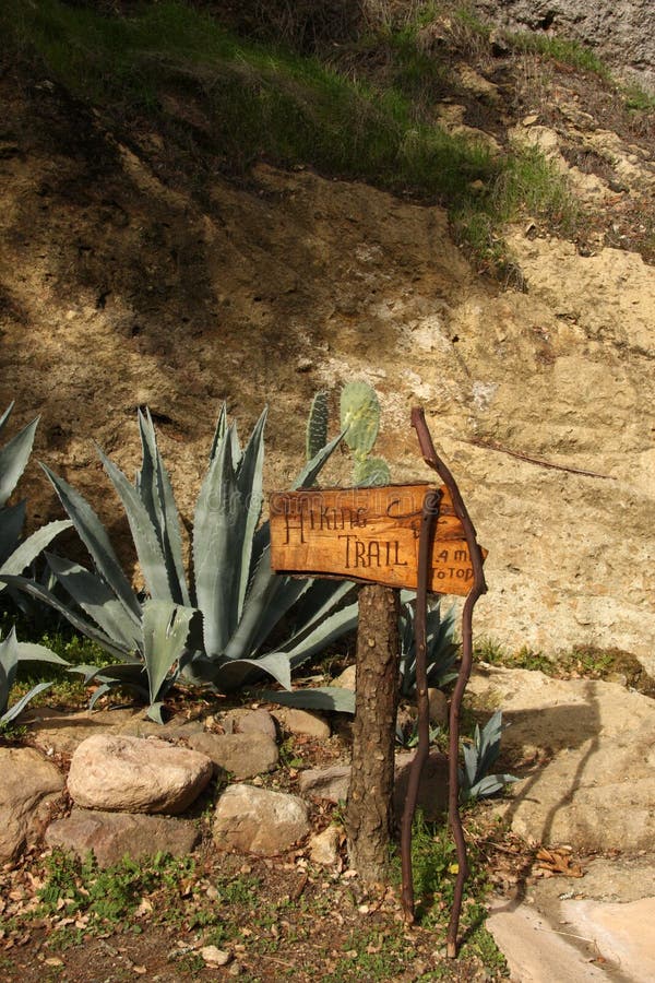 Hiking trail sign