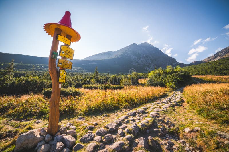 Hiking Trail under Mountain Peak