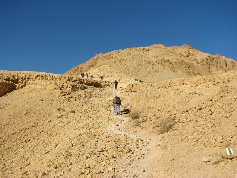 Hiking in Wadi Zeelim. Judean Desert