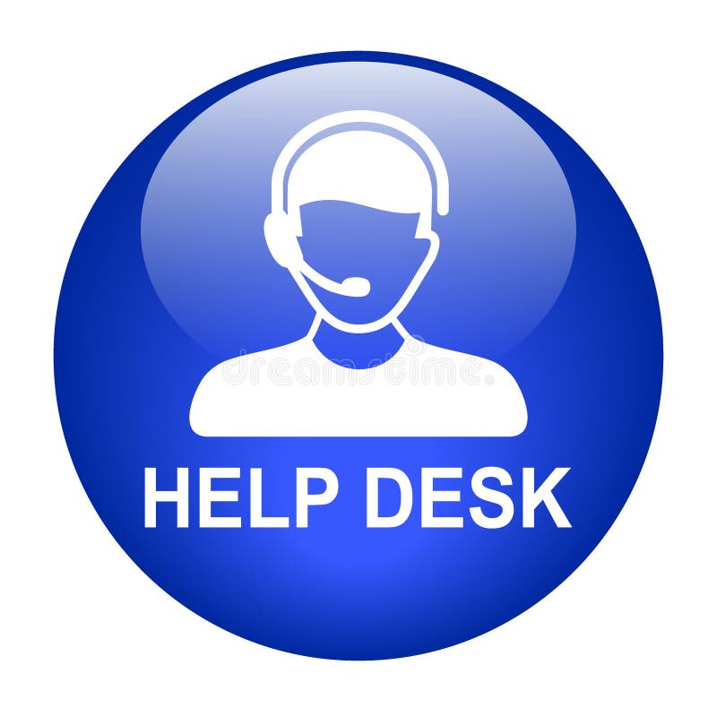 Hilfe-Desk-Support-Symbol lizenzfreie abbildung