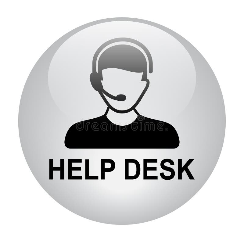 Hilfe-Desk-Support-Symbol stock abbildung