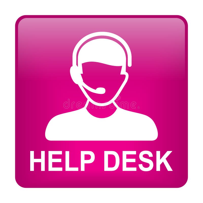 Hilfe-Desk-Support-Symbol lizenzfreie abbildung