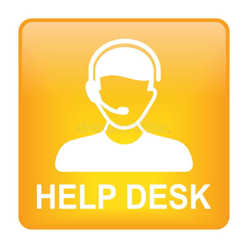Hilfe-Desk-Support-Symbol lizenzfreie abbildung