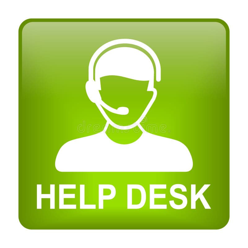 Hilfe-Desk-Support-Symbol lizenzfreie abbildung