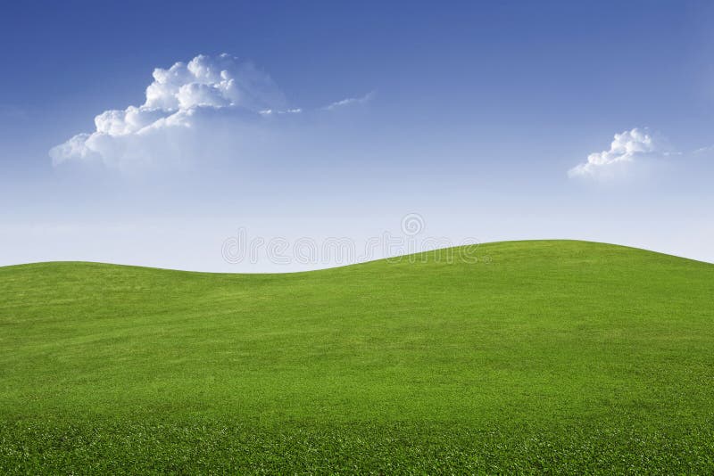 Hill stock image. Image of field, blue, freshness, cloudscape - 13264359