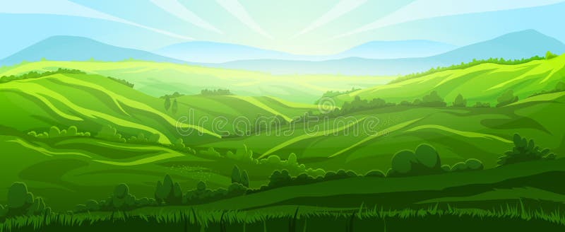 Hill Background Landscape Vector Stock Illustration Illustration Of