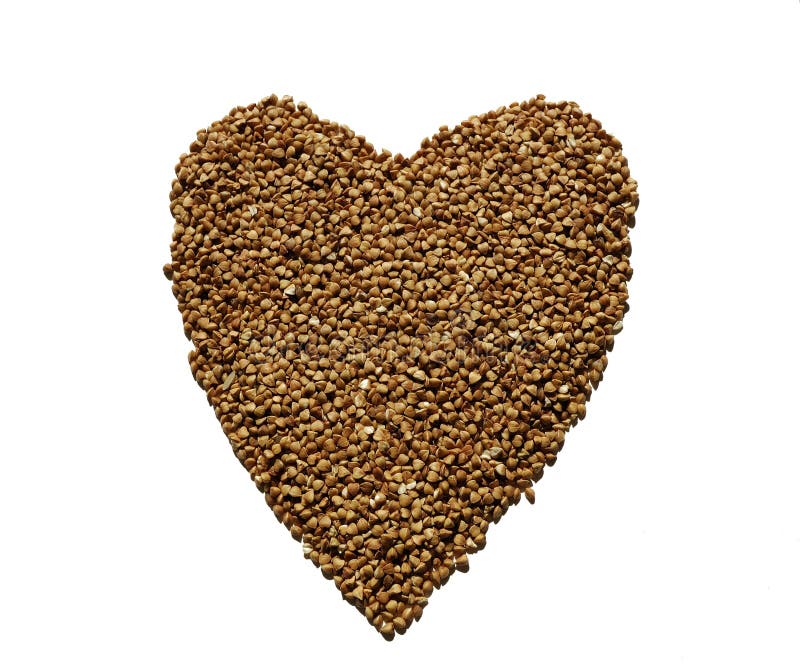 Hill Buckwheat in the Form of Heart Stock Photo Image of grain, tasty