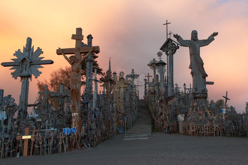 Hill of crosses royalty free stock photos Hill of crosses royalty free stock photos