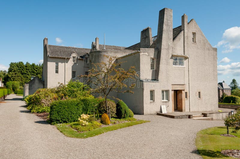 HELENSBURGH , SCOTLAND â€“ JUNE 11, 2009: The Hill House near Helensburgh a fine example of work by the famous Scottish architect Charles Rennie Mackintosh