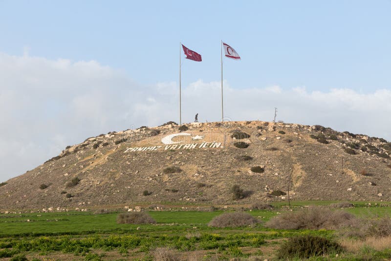 Big Flags North Cyprus Turkey Stock Photos Free & RoyaltyFree Stock