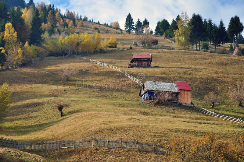 Hill wooden houses