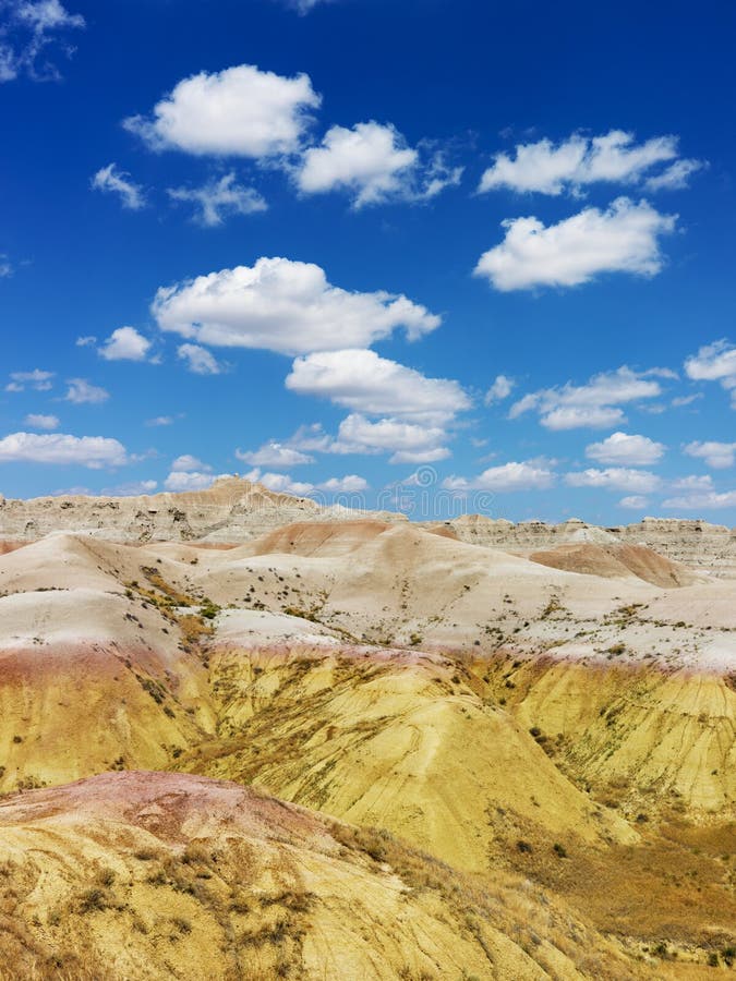 Hills in the South Dakota Badlands stock image