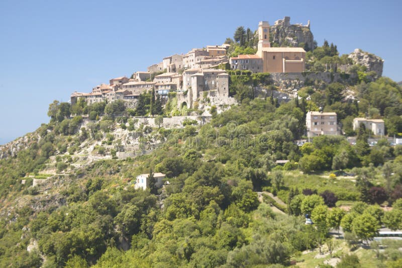 The Hillside Town of Eze, French Riviera, France Stock Image - Image of ...