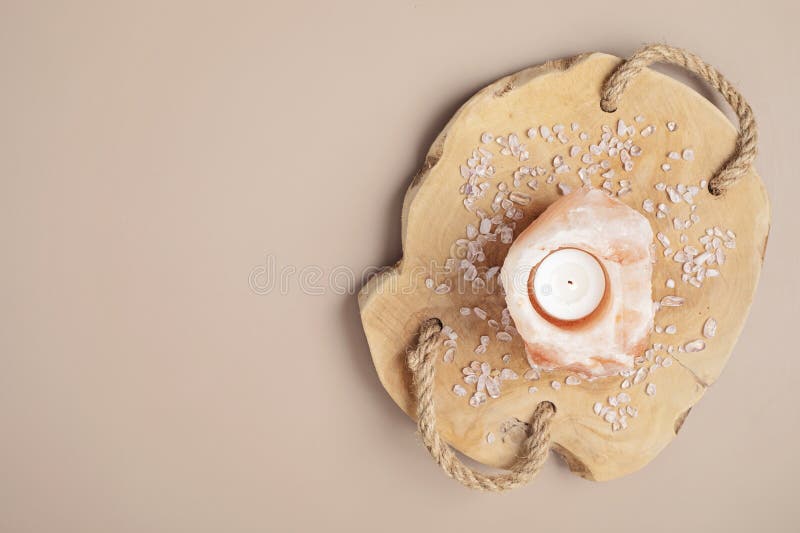 Himalayan Rock Salt Candle Holder and Gemstones. Balance Energy Flow, Purifying the Air