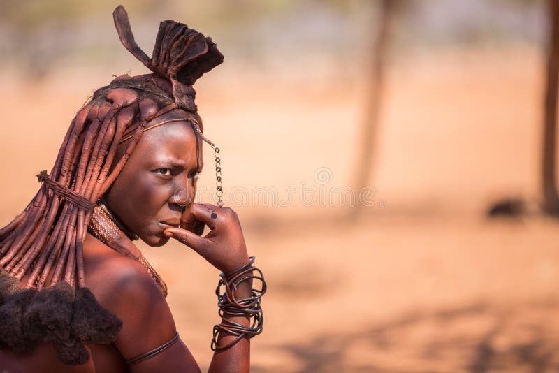 Himba kvinna royaltyfria foton