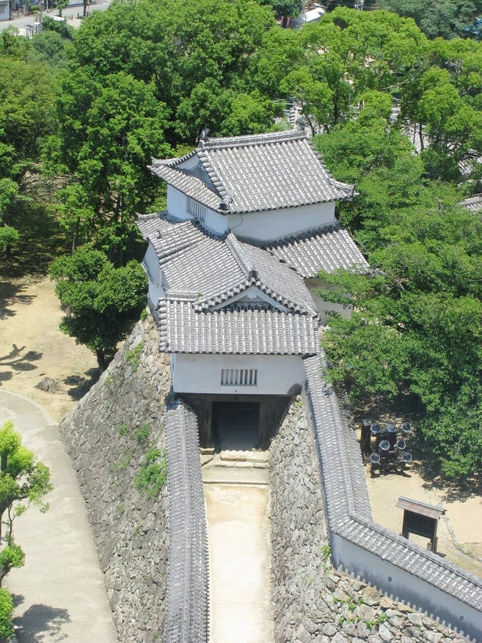 Himeji Castle Defensive Tower And Walls Royalty Free Stock Photo