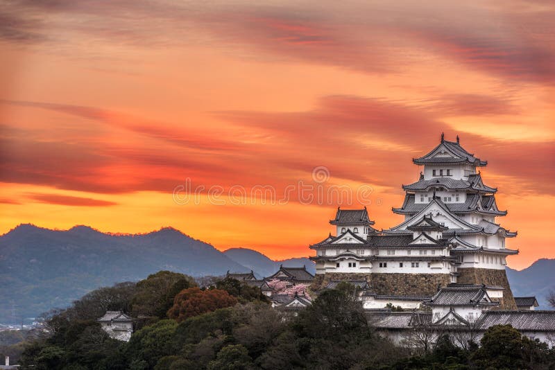 Himeji, Japan Dawn at Himeji Castle Stock Photo Image of historical