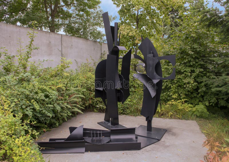 ` Himmel-Landschaft-` durch Louis Nevelson, olympischer Skulpturenpark, Seattle, Washington, Vereinigte Staaten stockbilder ` Himmel-Landschaft-` durch Louis Nevelson, olympischer Skulpturenpark, Seattle, Washington, Vereinigte Staaten stockbilder