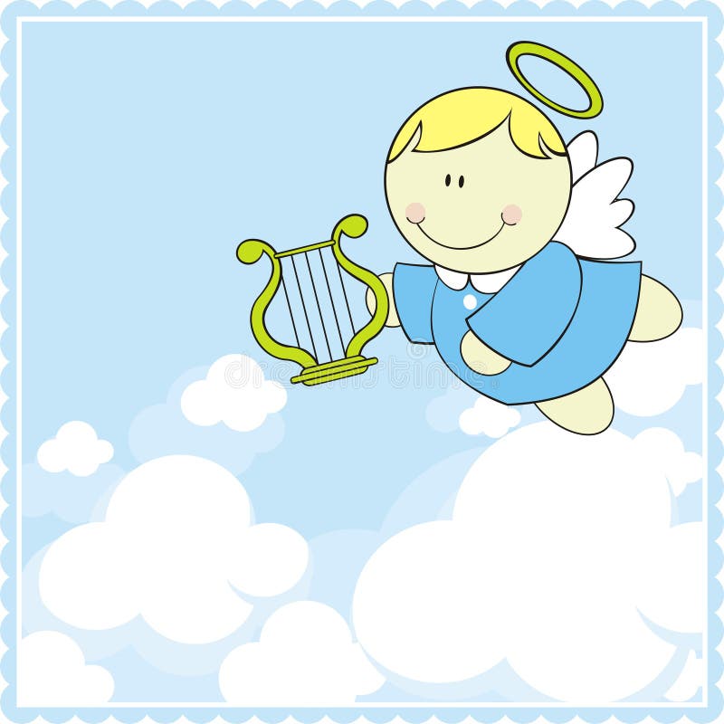 himmelsk cherub vektor illustrationer himmelsk cherub vektor illustrationer