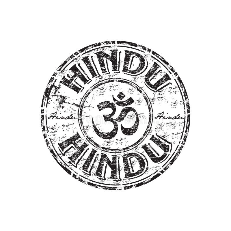 Hindu grunge rubberstempel vector illustratie