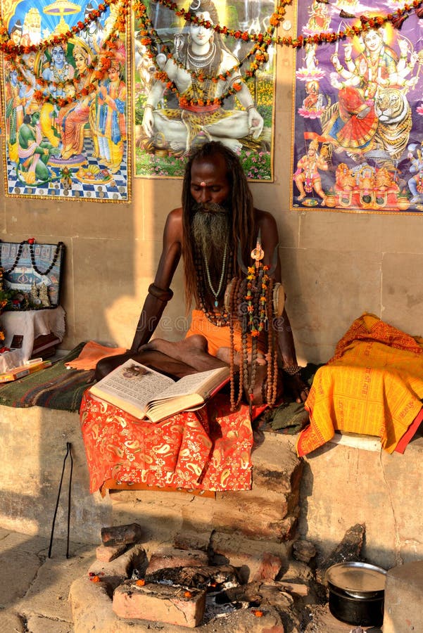 Hindu Sadhu in Varanasi, India. Hindu Sadhu in Varanasi, India