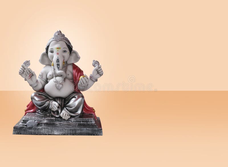 Hindu God Ganesha on Light Background, Ganesha Idol. Ganesh Festival Stock  Image - Image of indian, hinduism: 254378673