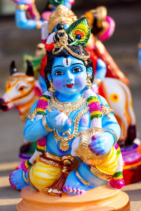 Hindu God Krishna stock photo. Image of worship, detail 99271050