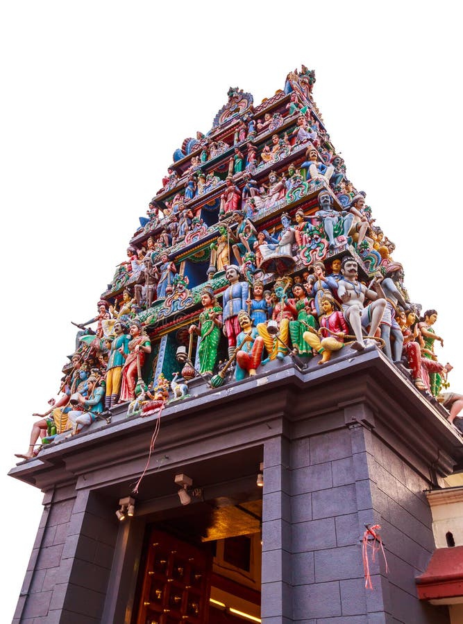 Hindu God Statues at Hindu Temple in Isolated Stock Image Image of