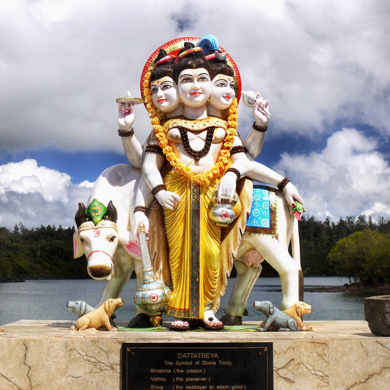 Hindu Symbol Dattatreya Temple, Mauritius, Indian Religion