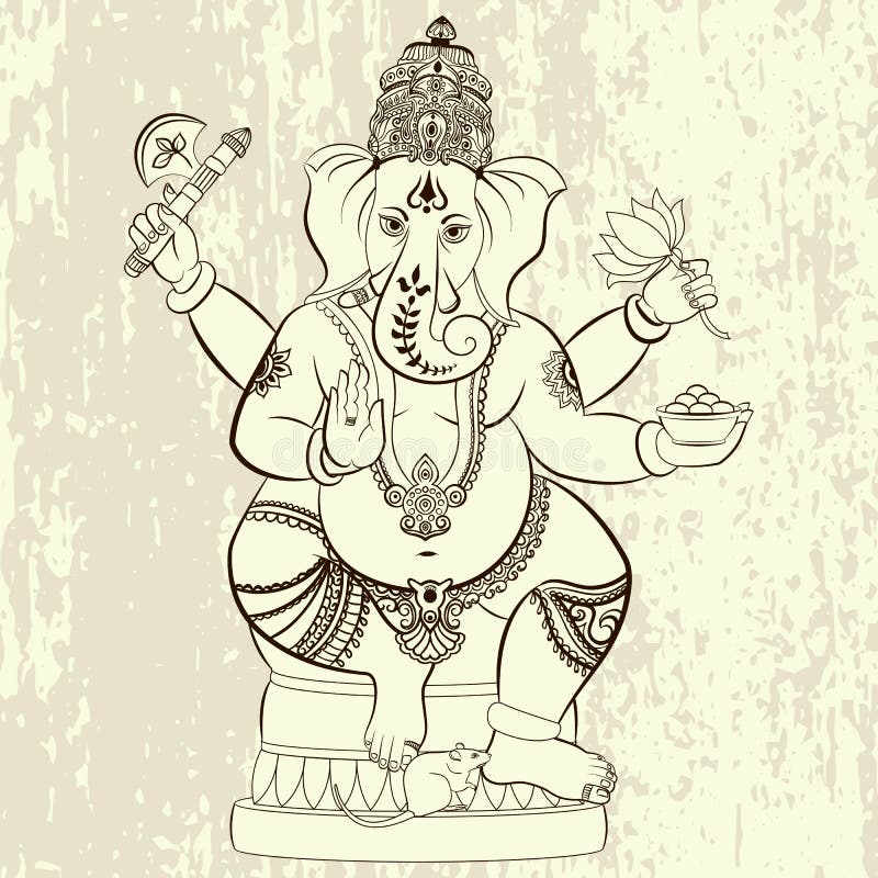 Hindu Lord Ganesha. royalty free illustration Hindu Lord Ganesha. royalty free illustration
