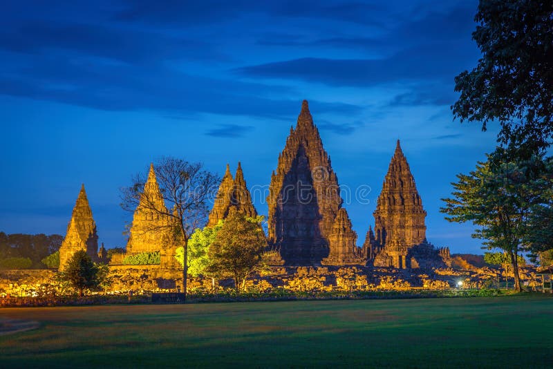 Historical Prambanan Hindu Temple On Java, Indonesia Stock