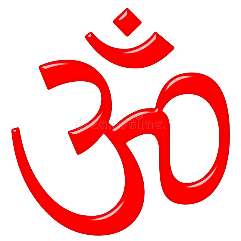 Hinduismsymbol för aum 3d