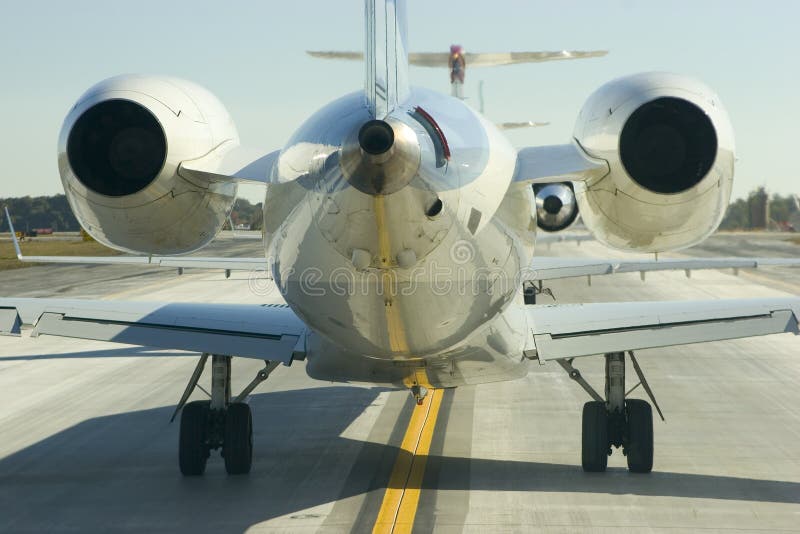 Close up rear view of jet. Close up rear view of jet