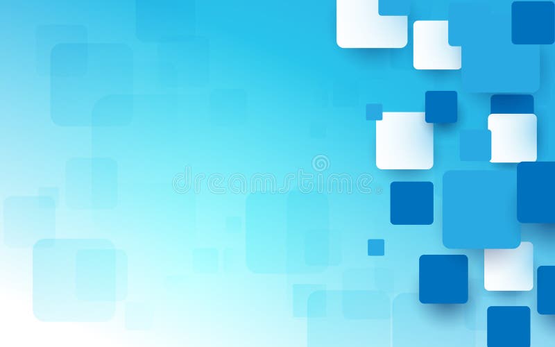 Hintergrund abstrakter geometrischer blau-weißer Quadrate Muster für Banner, Plakate, Flyer, Karte, Postkarte, Cover, Broschüre vektor abbildung