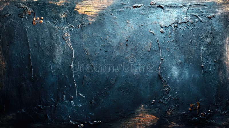Hintergrund aus altem Metall mit Kratzern und Rissen. dunkelblaue Farbe vektor abbildung