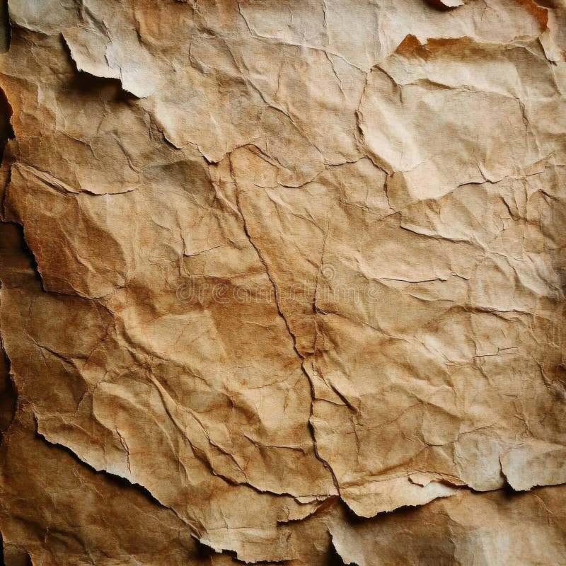 Hintergrund der gerümmelten braunen Papiertextur stock abbildung
