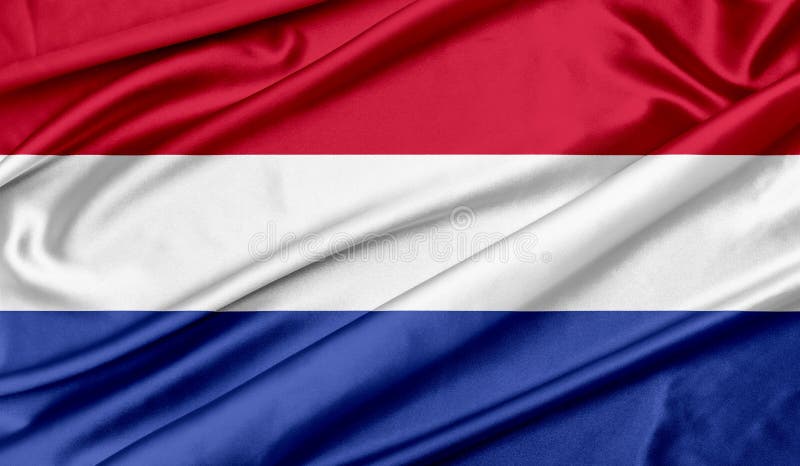 Hintergrund der niederländischen Flagge lizenzfreie stockbilder