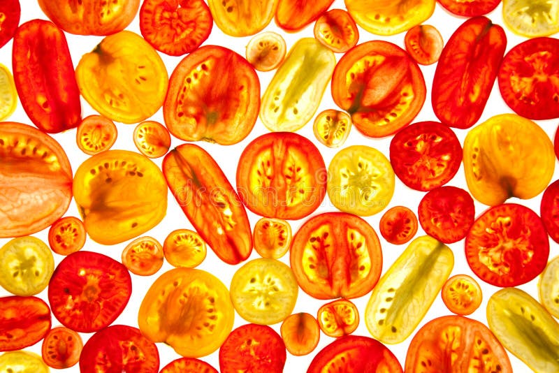 Hintergrund der verschiedenen Tomate-Scheiben stockbilder Hintergrund der verschiedenen Tomate-Scheiben stockbilder