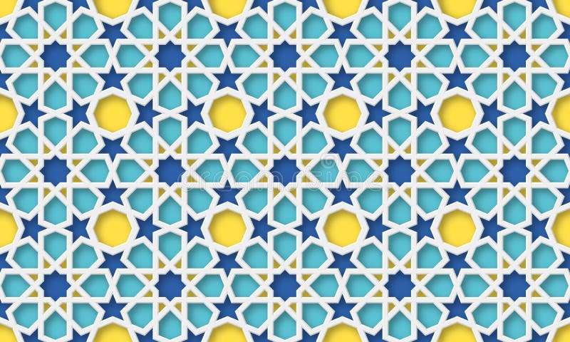 Hintergrund des Arabisch 3d Islamisches geometrisches Muster