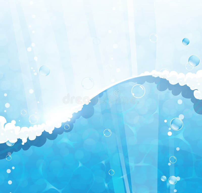 Blauer Wasserhintergrund stock abbildung