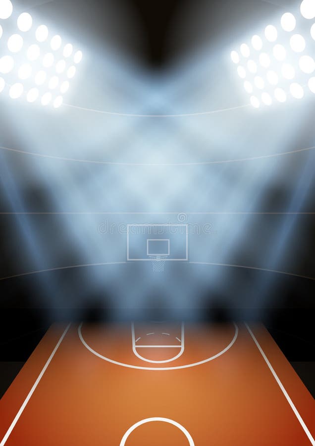 Hintergrund für Posternachtbasketballstadion herein stock abbildung Hintergrund für Posternachtbasketballstadion herein stock abbildung