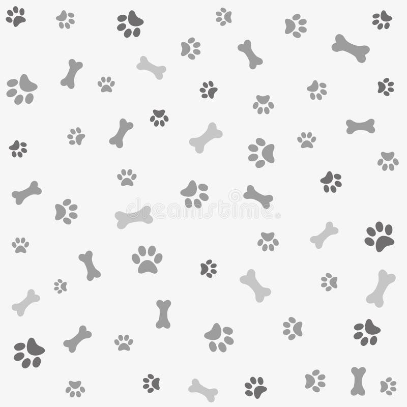 Hintergrund mit Hundetatzedruck und -knochen vektor abbildung Hintergrund mit Hundetatzedruck und -knochen vektor abbildung