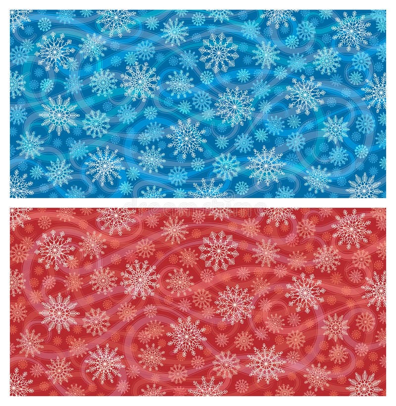 Hintergrund mit Schneeflocken. eine Reihe abstrakter blauer und roter Hintergründe. Winterbild für das neue Jahr oder Weihnachten. geeignet für Grußkarten Tapete Geschenk Papier Winterdekoration.