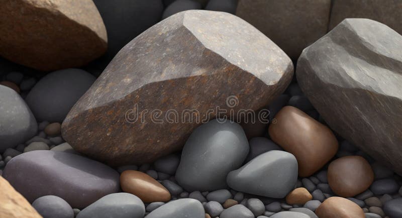 Background with stones, cobblestones. Illustration. AI. Background with stones, cobblestones. Illustration. AI