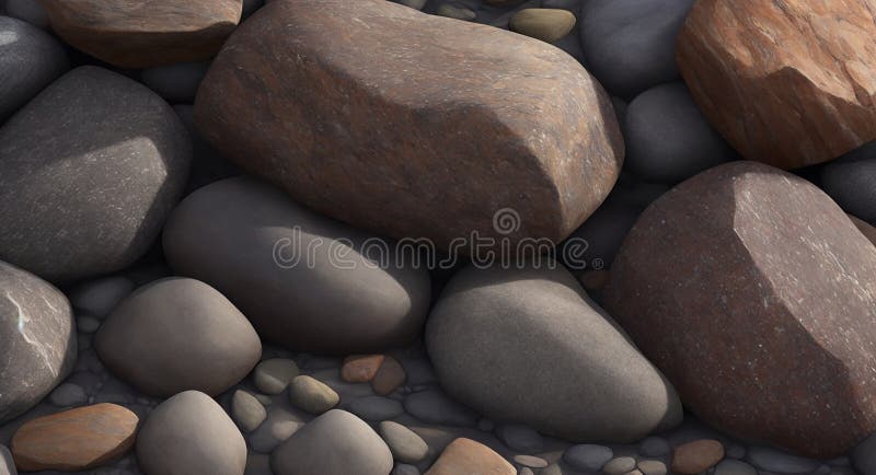 Background with stones, cobblestones. Illustration. AI. Background with stones, cobblestones. Illustration. AI