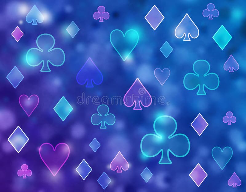 Hintergrundillustration von Kartensymbolen lizenzfreie abbildung