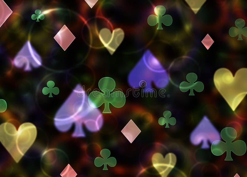 Casino-Poker-Bokeh-Illustration im Hintergrund lizenzfreies stockfoto