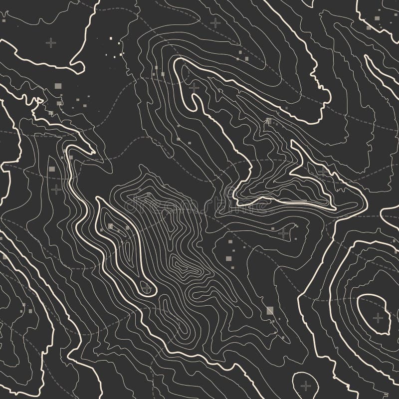 Hintergrundkonzept der topographischen Karte mit Raum für Ihre Kopie Topographielinien Kunstkontur, Bergwandernspur