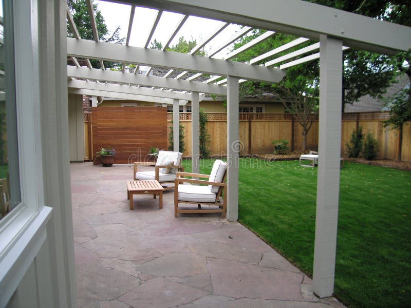 Hinterhofpatio stockbilder Hinterhofpatio stockbilder