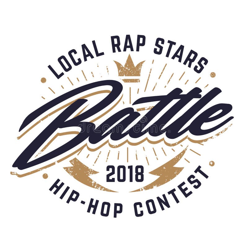Hip-hop bitwy wektoru emblemat ilustracji